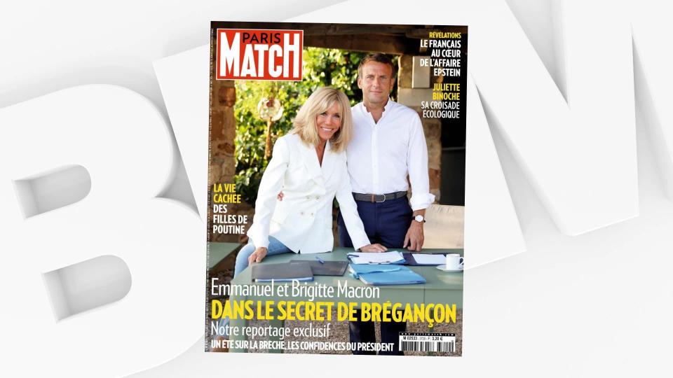 Emmanuel et Brigitte Macron en une de 