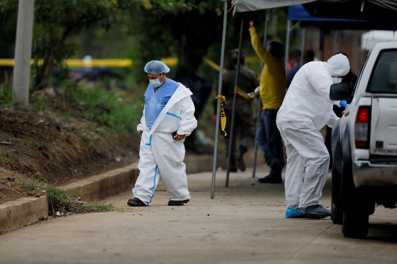 Clandestine cemetery at the house of a former police officer