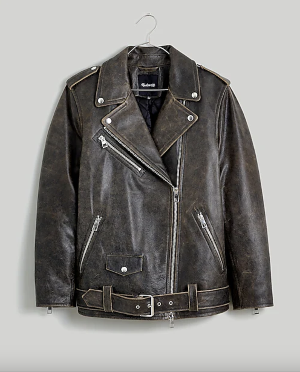 <p><a href="https://go.redirectingat.com?id=74968X1596630&url=https%3A%2F%2Fwww.madewell.com%2Fdistressed-leather-oversized-motorcycle-jacket-99107133393.html&sref=https%3A%2F%2Fwww.townandcountrymag.com%2Fstyle%2Ffashion-trends%2Fg45616405%2Fbest-leather-jackets-for-women%2F" rel="nofollow noopener" target="_blank" data-ylk="slk:Shop Now;elm:context_link;itc:0;sec:content-canvas" class="link ">Shop Now</a></p><p>Distressed Leather Oversized Motorcycle Jacket</p><p>madewell.com</p><p>$568.00</p>