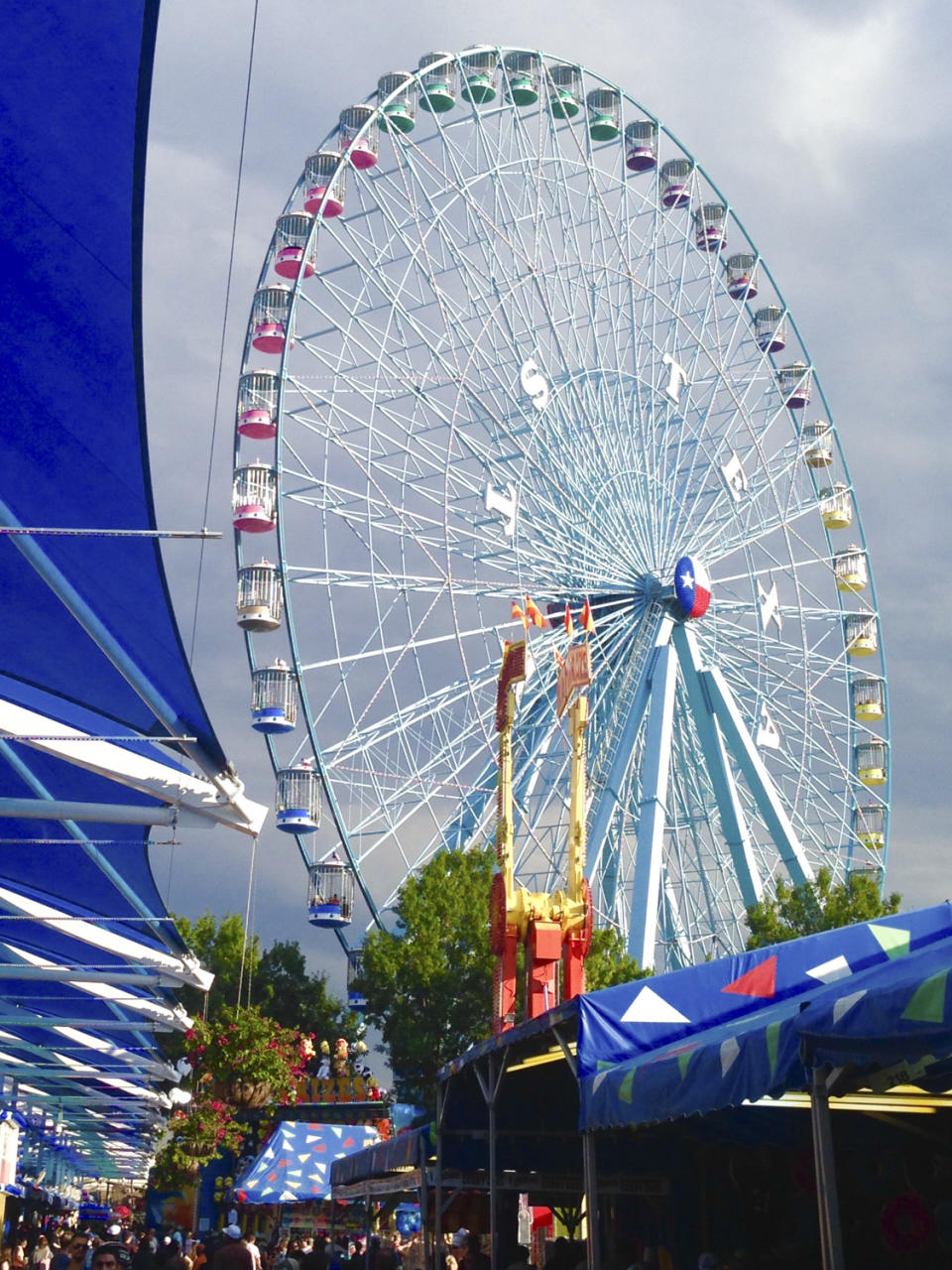 <p>Fun fact about this Ferris wheel, which starts back up every year for the Texas State Fair: it was built in Italy and shipped to the Lone Star State in the 1980s.</p>