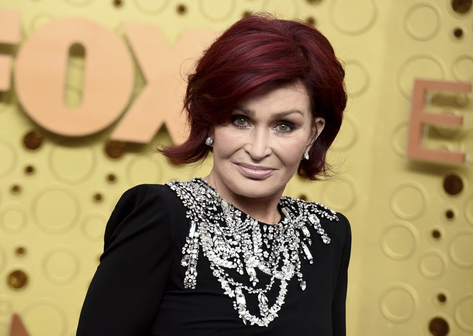 Sharon Osbourne arrives at the 71st Primetime Emmy Awards on Sunday, Sept. 22, 2019, at the Microsoft Theater in Los Angeles. (Photo by Jordan Strauss/Invision/AP)