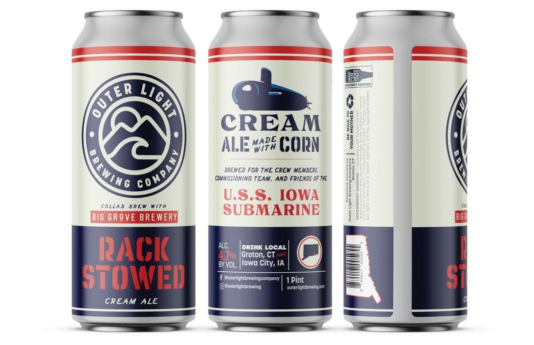Big Grove Brewery teamed up with Groton, Connecticut-based Outer Light Brewing on Rack Stowed Cream Ale, named as a nod to submarine life.