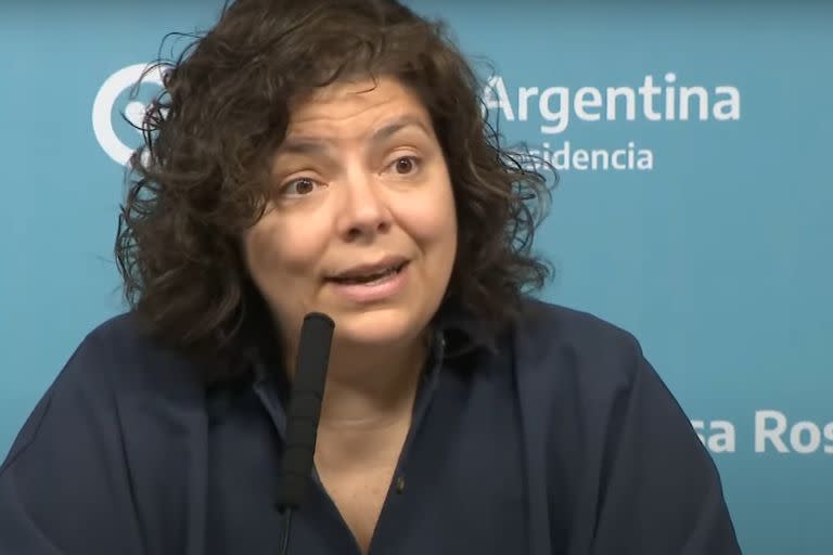 La ministra de Salud Carla Vizzotti.