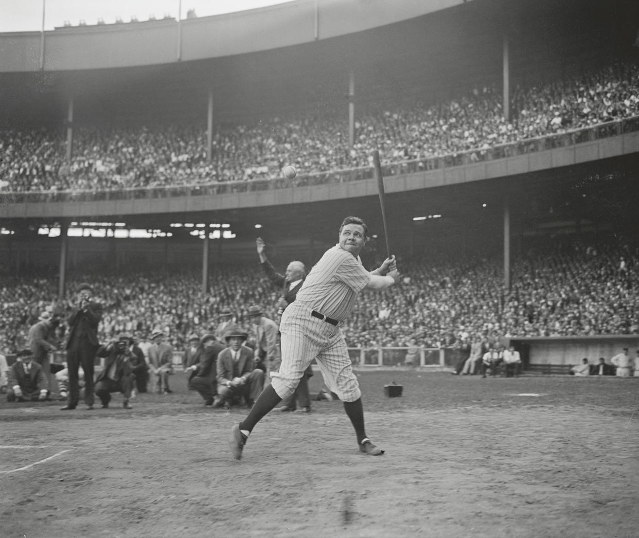 Babe Ruth's record-breaking 500th home run bat is coming up for auction in November. (AP)