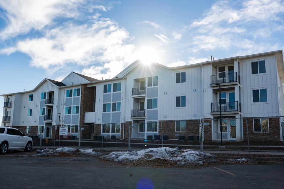 Rendezvous Trail Apartments, a new 174-unit complex off Timberline Road that includes 57 units for Colorado State University workforce housing for its employees, is pictured on Dec. 11.