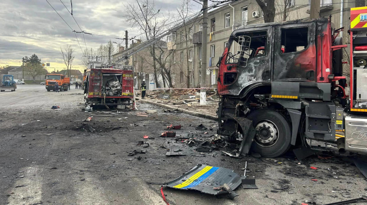 The aftermath of the shelling of Kharkiv. Photo: Ukrainska Pravda