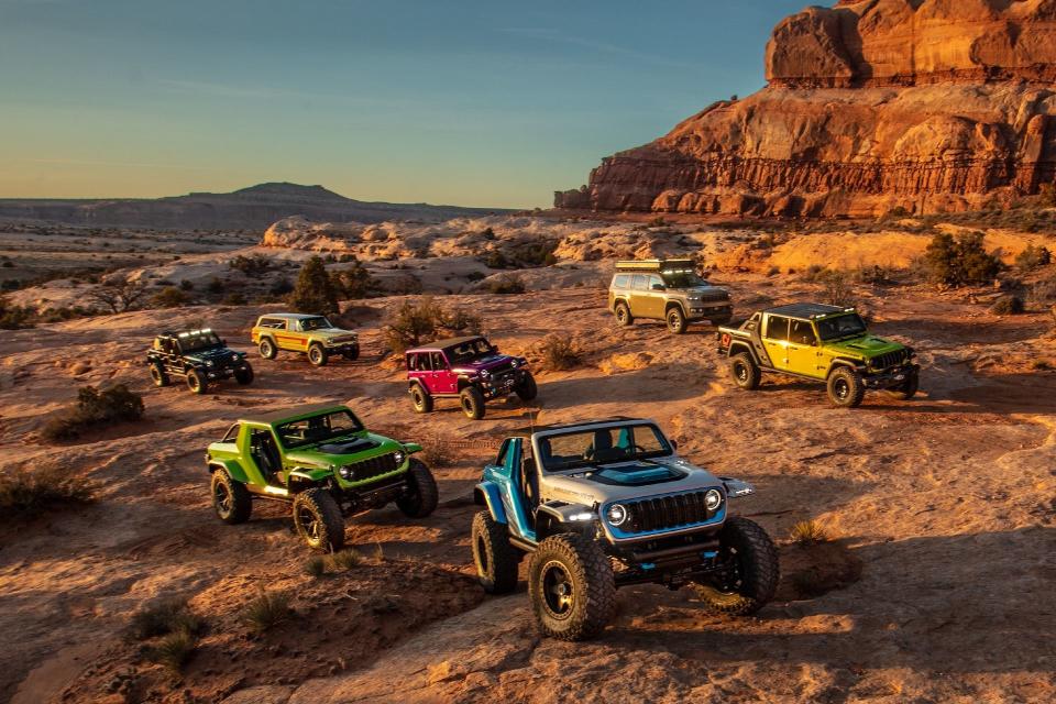 <p>Easter Jeep Safari is basically a big off-road party. It's held every year in beautiful Moab, Utah, with this year's event set to run from April 1 to 9, 2023. Not only is it a great opportunity for fans of the brand to meet up and put their machines to work, but it's also a chance for Jeep to showcase its latest and greatest accessories as well as several concept vehicles.</p><p>This year's roster of custom-built and customized Jeeps include a surprisingly diverse set of powertrains. There's a new-and-improved version of the all-electric Wrangler (dubbed Magneto) that now makes 625 horsepower. There's also a really rad 1978 Cherokee restomod that's been retrofitted with Jeep's 4xe plug-in-hybrid powertrain. Arguably the coolest concept is the neon green Gladiator-turned-Scrambler, with a 470-hp 6.4-liter Hemi V-8 hidden beneath its wild bodywork.</p><p>We've collected all seven of the 2023 Easter Jeep Safari concepts below and detailed some of their most interesting features. </p>