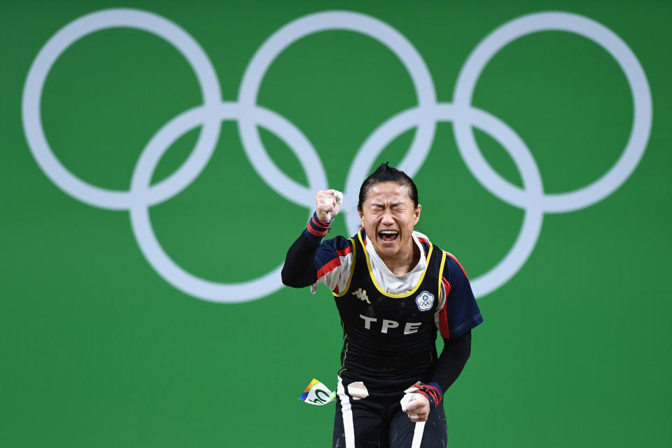 台灣舉重選手陳葦綾。(Photo by David Ramos/Getty Images)