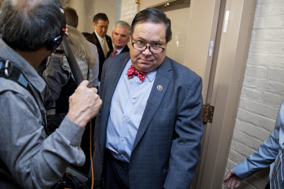 The Texas congressman&nbsp;said he's "done nothing wrong." He's just not running for re-election. (Photo: Tom Williams via Getty Images)