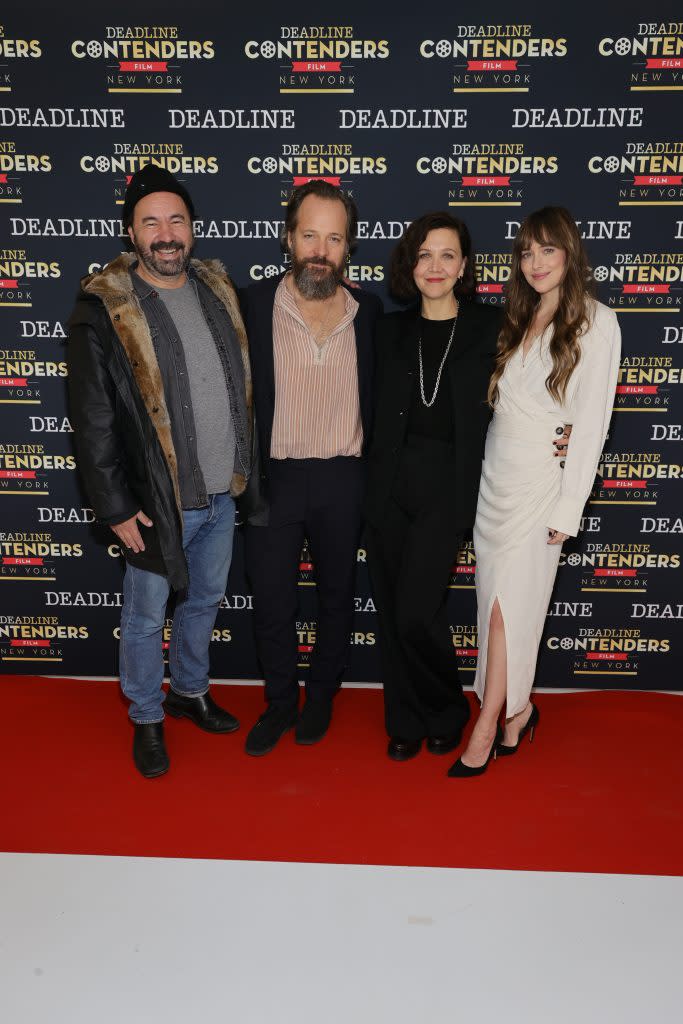 Affonso Gonçalves, Peter Sarsgaard, Maggie Gyllenhaal and Dakota Johnson attend Deadline Contenders Film: New York. - Credit: Getty Images for Deadline