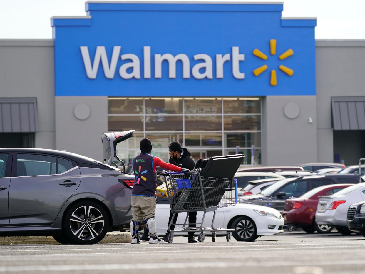 Blue Walmart store-front