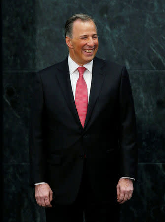 Mexico's outgoing Finance Minister Jose Antonio Meade is seen as Mexican President Enrique Pena Nieto (not pictured) announces his resignation at Los Pinos presidential residence in Mexico City, Mexico, November 27, 2017. REUTERS/Henry Romero