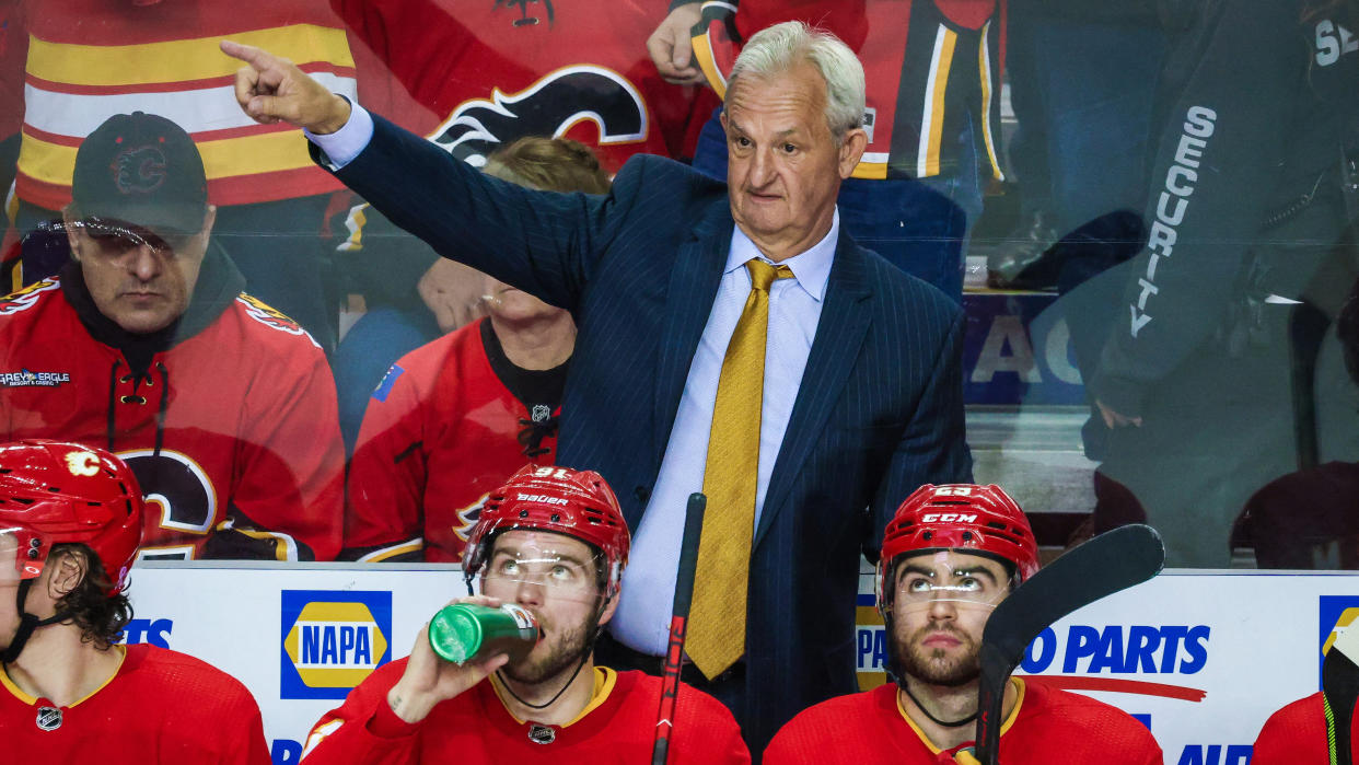 Calgary head coach Darryl Sutter has made a monumental impact behind the Flames bench since being hired just 15 months ago. (Photo credit: USA TODAY Sports)