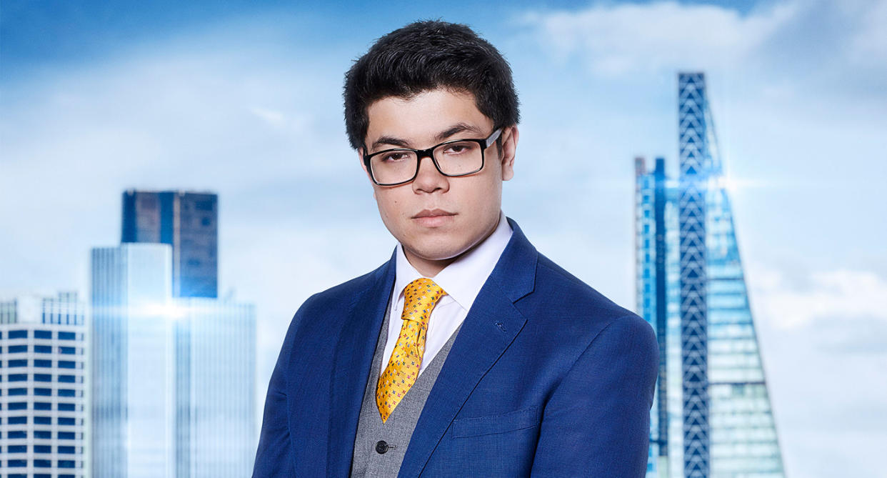 Apprentice candidate Gregory Ebbs has apologised for the items appearing on his marketplace. (BBC)