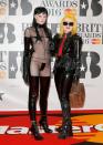 <p>Hosts Ant and Dec were shocked by Sadie’s dominatrix outfit at the BRIT Awards. <i>[Photo: Getty]</i> </p>