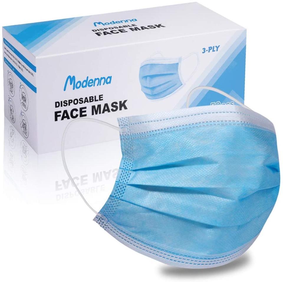 Modenna Blue Disposable Face Mask 50-Pack