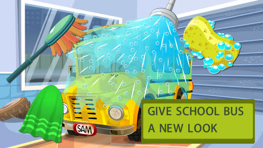 Repair School Bus Car Wash 校車大清洗，app說明由三嘻行動哇@Dr.愛瘋所提供