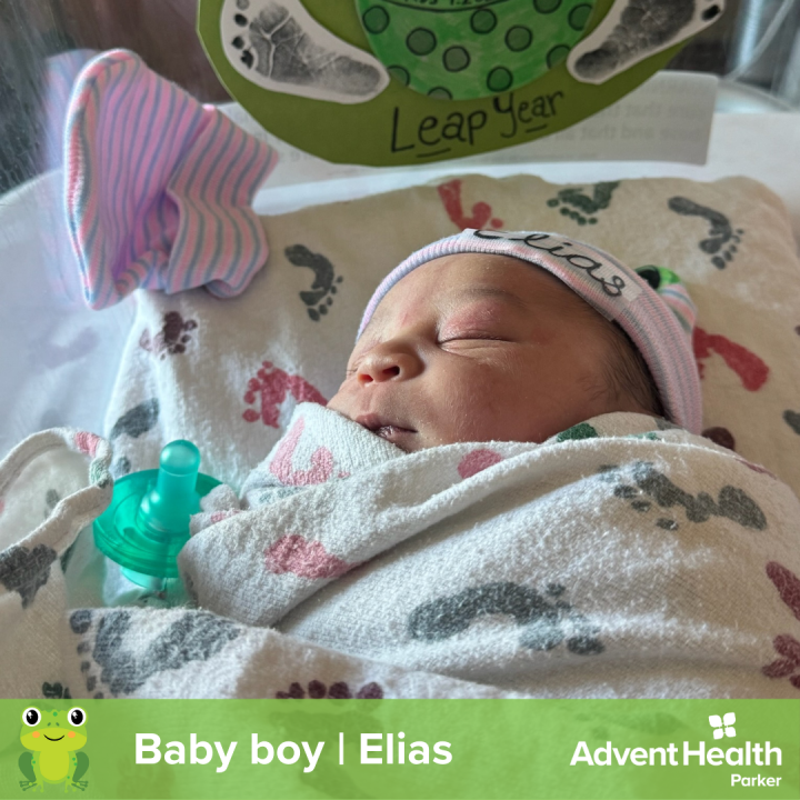 AdventHealth Parker baby boy, Elias was born at 2:32 a.m.