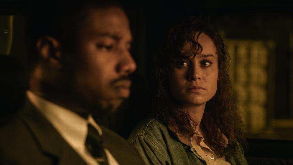 Eva Ansley (Brie Larson, right) aids lawyer Bryan Stevenson (Michael B. Jordan) in "Just Mercy."