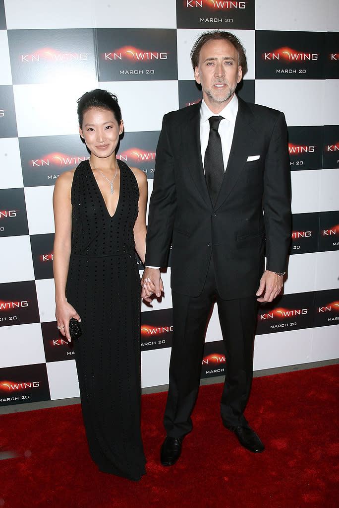 Knowing NY Premiere 2009 Nicolas Cage Alice Kim Cage