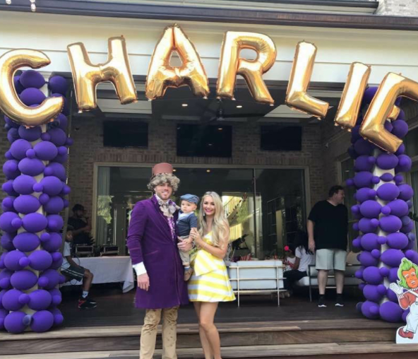 Freddie Freeman dressed up as Willy Wonka for his son Charlie's first  birthday