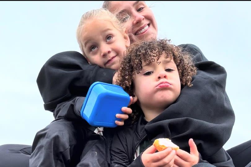 Brooke Vincent with her sons