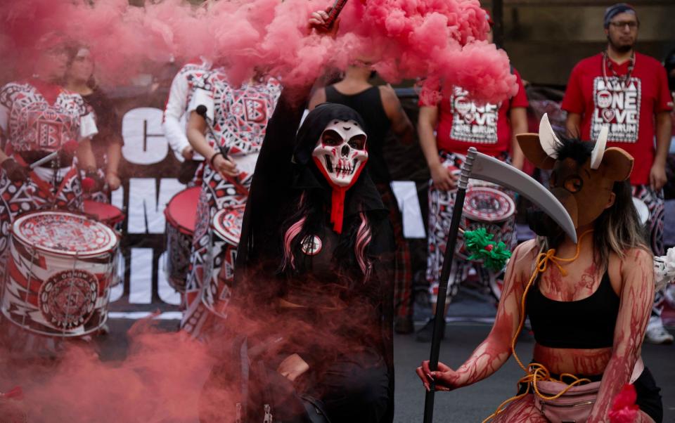 Anti-bullfighting protestors