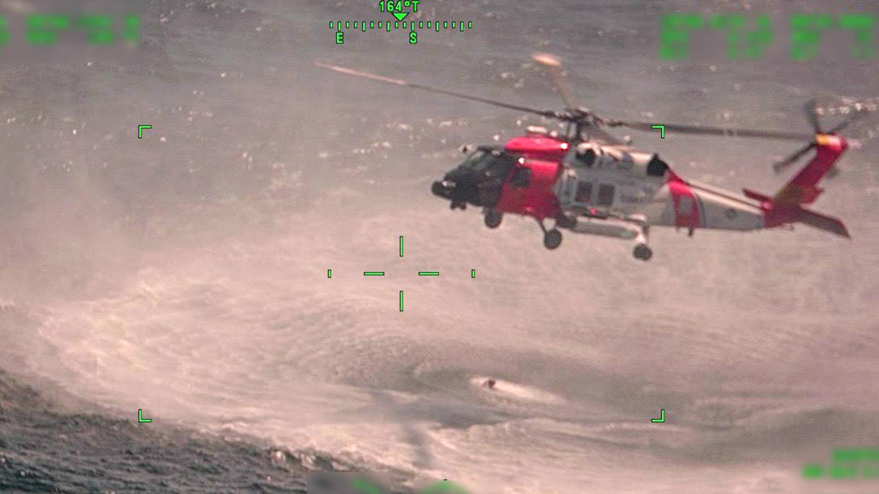 Coast Guard rescues 3 overdue boaters offshore Empire, La. (Coast Guard Air Station Corpus Christi / U.S. Coast Guard)