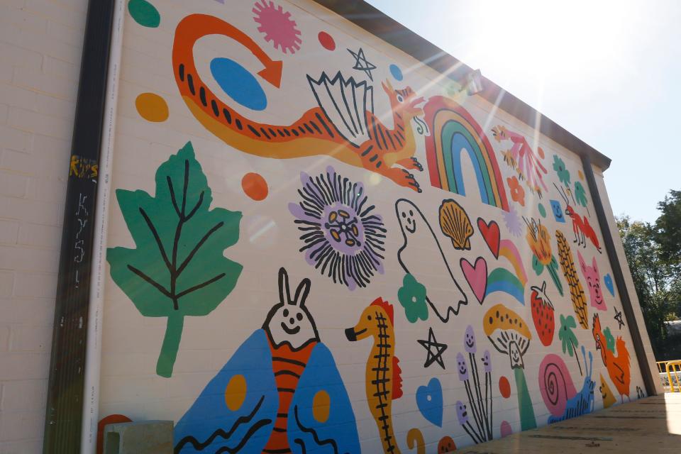 The mural outside Treehouse Kid & Craft in Athens, Ga., on Wednesday, Oct. 25, 2023.