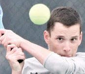 Jack Auschwitz rips the ball during practice his sophomore year.