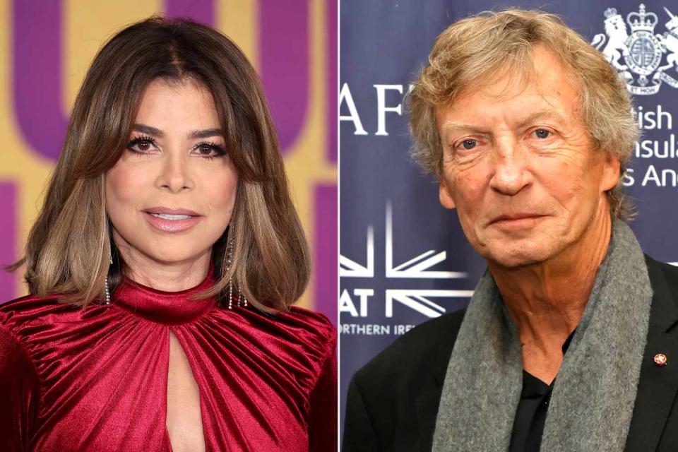 <p>Leon Bennett/Getty; Kevin Winter/Getty</p> Paula Abdul and Nigel Lythgoe