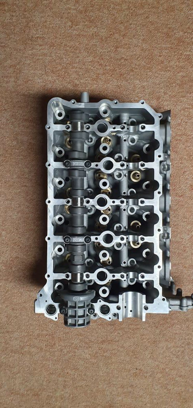 Volkswagen W10 engine prototype cylinder head, top side