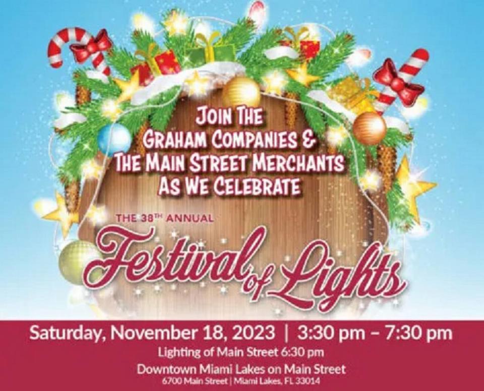 38º Festival Anual de la luz en Miami Lakes.