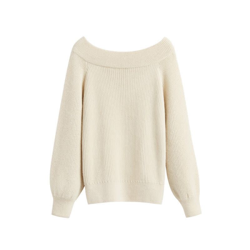 Alpaca Off-The-Shoulder Sweater