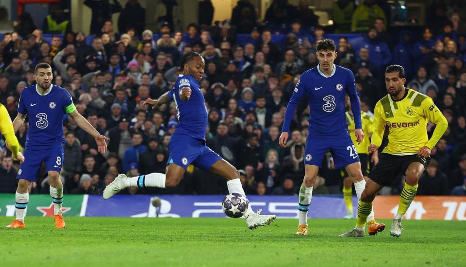 Raheem Sterling lashed home the opening goal (REUTERS)