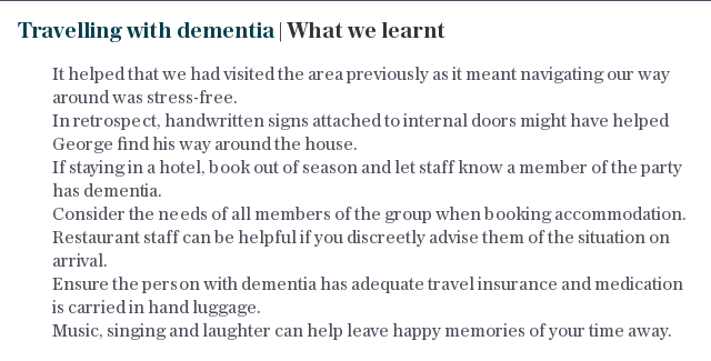 Travelling with dementia | What we learnt