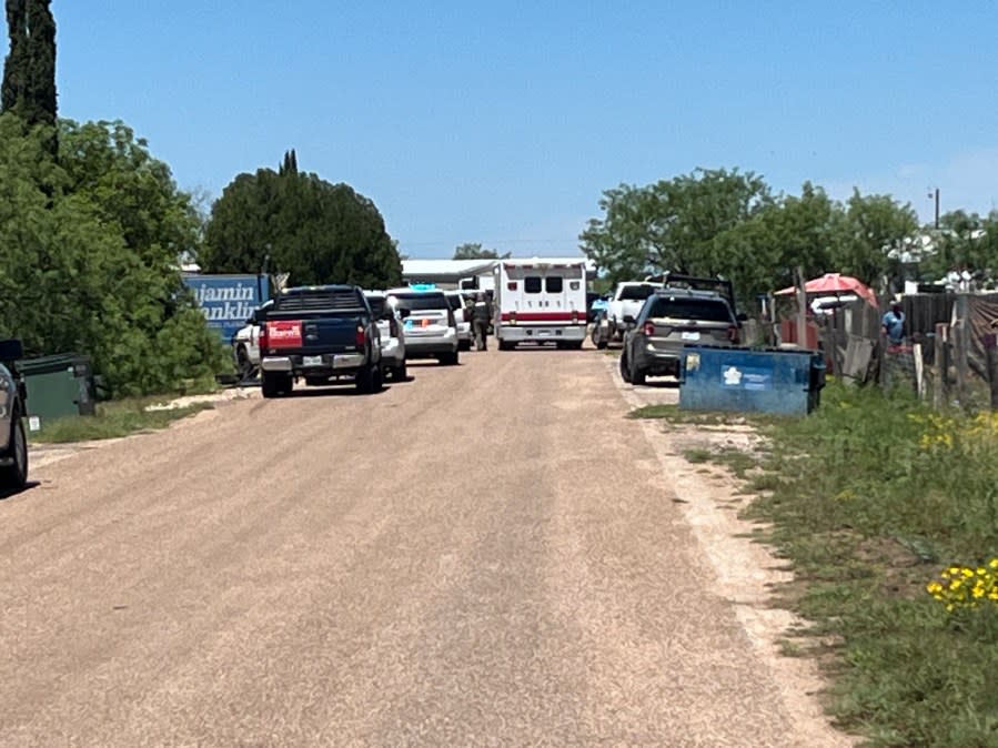 Several law enforcement officers were spotted surrounding a house at Grape Creek on May 17 (5/17/24).