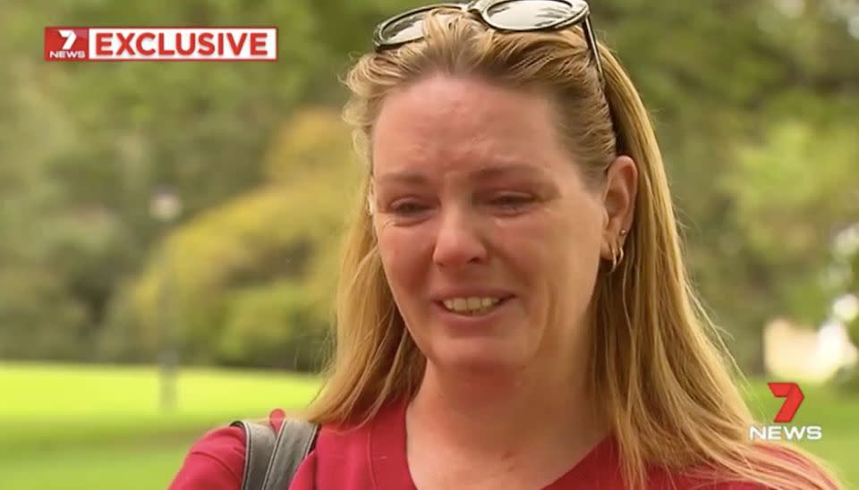 Alannah's distraught mother Lisa is looking for answers. Source: 7 News