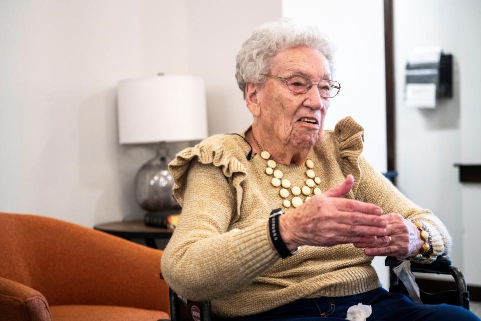 Leota Broyles spent her career teaching in rural Iowa. She turns 103 years old in April 1, 2024 and now lives at Edencrest at the Tuscany in Altoona.