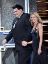 BEVERLY HILLS, CA - JUNE 22: TV personalities Mark Labbett (L) and Brooke Burns speak onstage during The 41st Annual Daytime Emmy Awards at The Beverly Hilton Hotel on June 22, 2014 in Beverly Hills, California. (Photo by Alberto E. Rodriguez/Getty Images for NATAS)