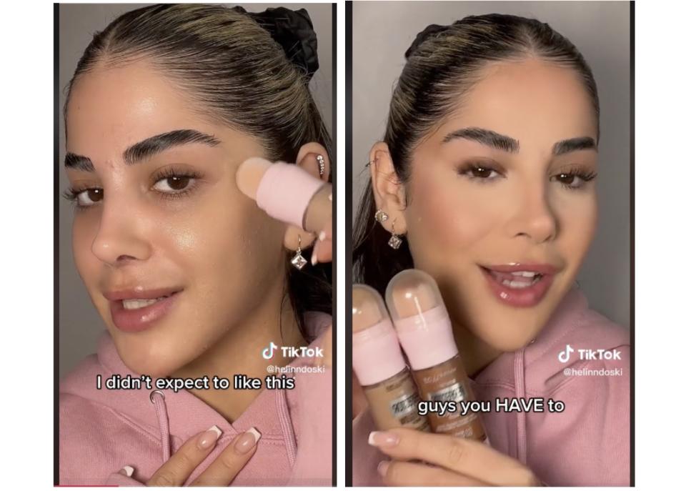 Sur TikTok, les vidéos à propos du nouveau correcteur de teint Maybelline pullulent. (Photo : tiktok)