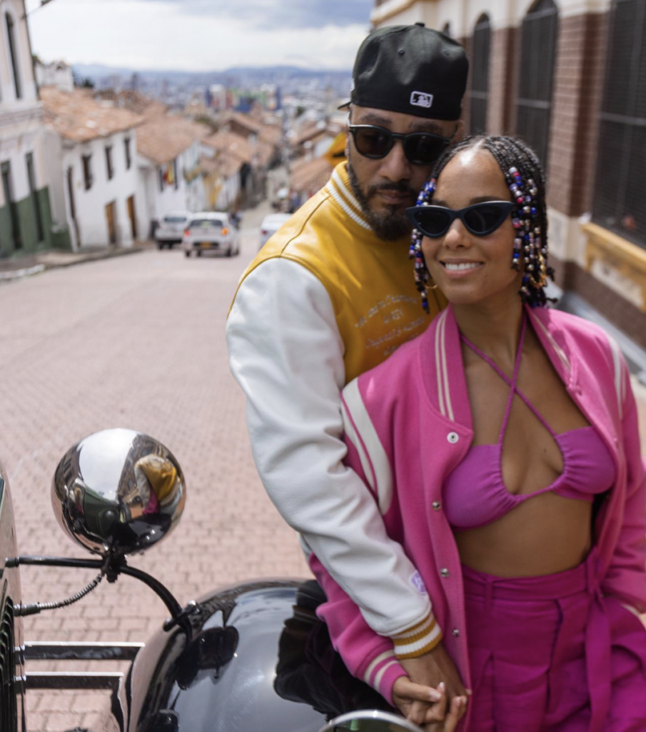 Alicia Keys and Swiss Beatz in Bogota, Colombia. 

Summer Celebrity Vacays