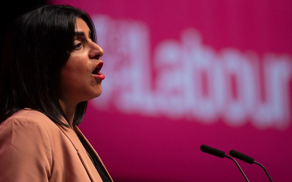 Shabana Mahmood addresses the Labour Party conference in Liverpool this afternoon - Eddie Mulholland for The Telegraph