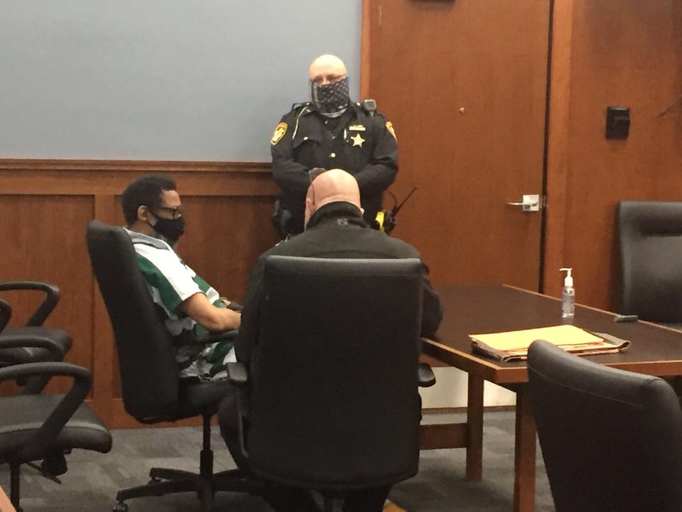 Charles McKinley appears in Richland County Common Pleas Court for a continued commitment hearing in November 2020. On Thursday, he waived his right to be present at a hearing.