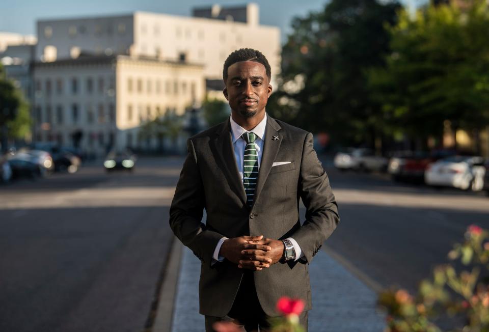 Jonathan Avant poses for a photo outside his office in Montgomery, Ala., on Wednesday, Oct. 5, 2022.
