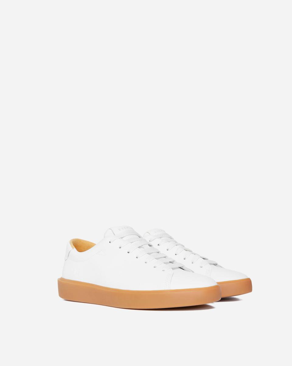 <p><a href="https://go.redirectingat.com?id=74968X1596630&url=https%3A%2F%2Fwww.everlane.com%2Fproducts%2Fmens-releather-tennis-shoe-gum-white&sref=https%3A%2F%2F" rel="nofollow noopener" target="_blank" data-ylk="slk:Shop Now;elm:context_link;itc:0;sec:content-canvas" class="link ">Shop Now</a></p><p>The ReLeather® Tennis Shoe</p><p>everlane.com</p><p>$66.00</p>