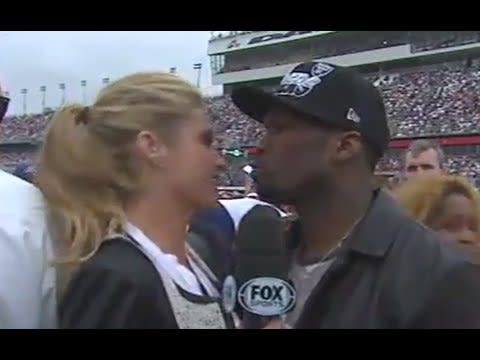 11) When 50 Cent tried to kiss Erin Andrews during an interview