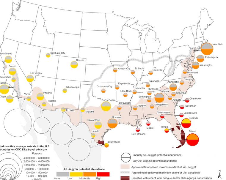 A New NASA Map Shows Where the Zika Virus Could Hit America the Hardest