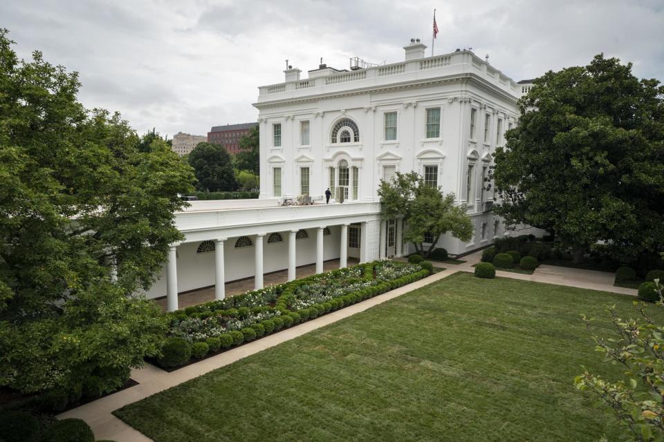 The new-look White House rose garden (Getty images)