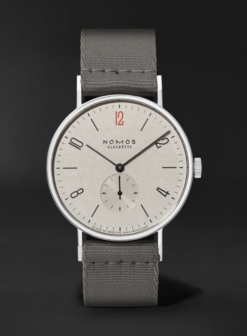 Tangente 38 Stainless Steel and Canvas Watch